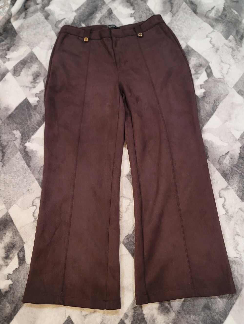 High-Rise Wide Leg Brown Trousers